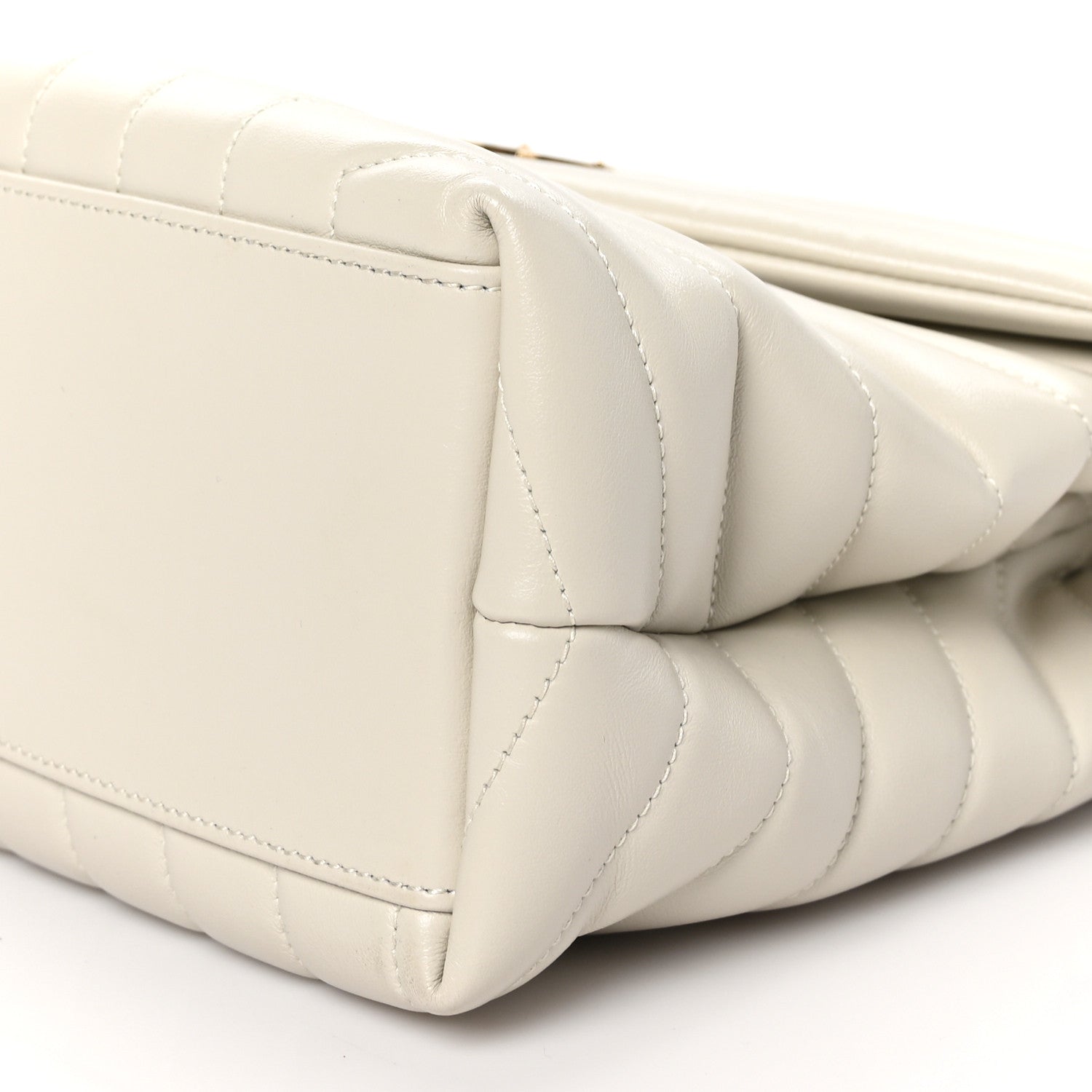 Saint Laurent Calfskin Y Quilted Monogram Medium Loulou Chain Satchel Crema Soft 11 of 11