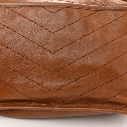 Saint Laurent Crinkled Calfskin Matelasse Monogram Medium Niki Chain Satchel Caramel 13 of 13