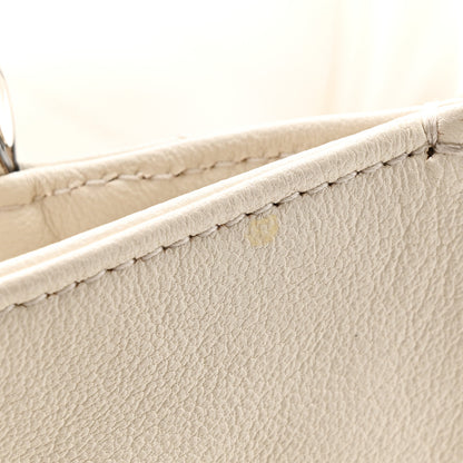 Gucci Sakai Be Green Calfskin Diagonal Stitched Medium Blondie Tote Mystic White 13 of 15
