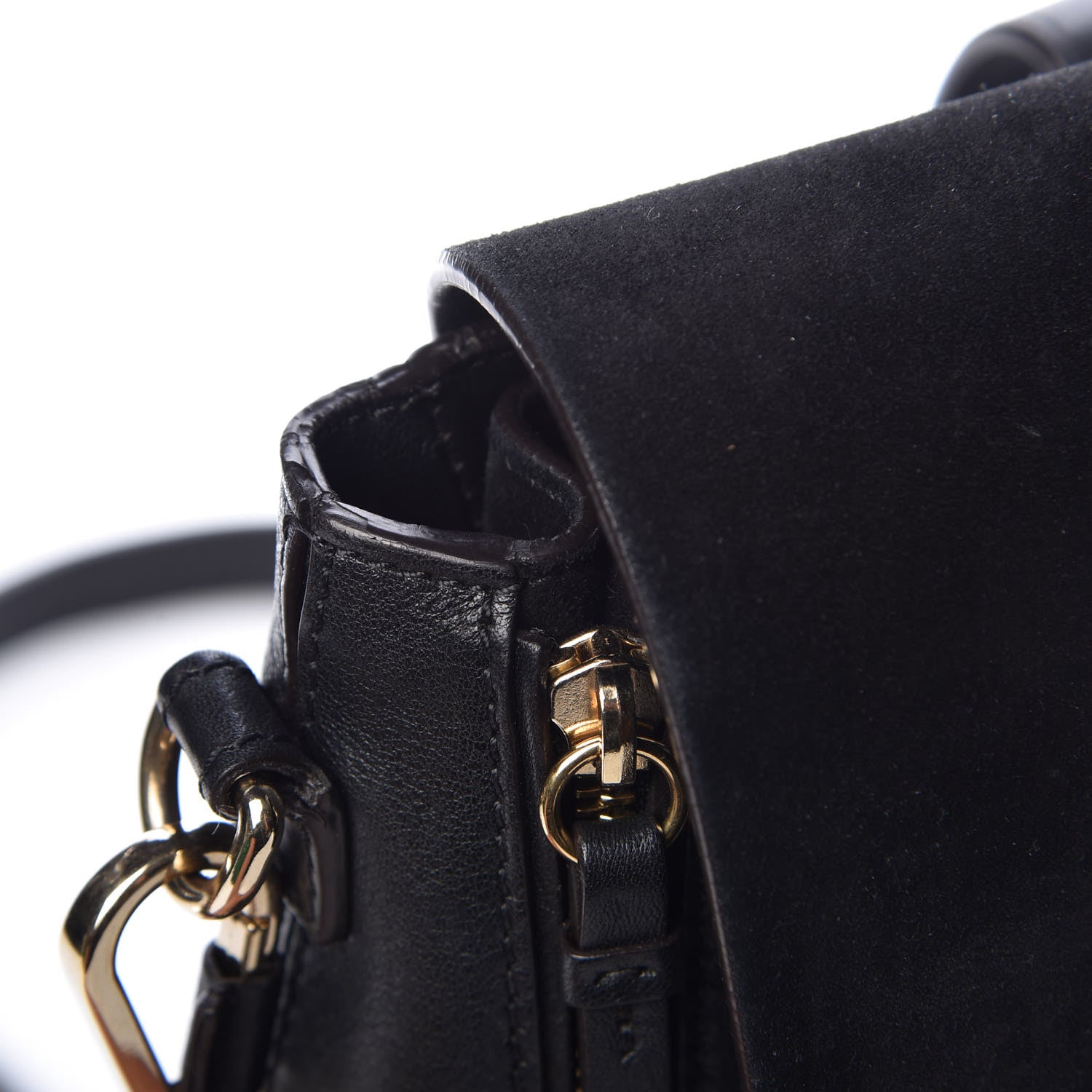Chloe Suede Calfskin Medium Faye Backpack Black 9 of 9
