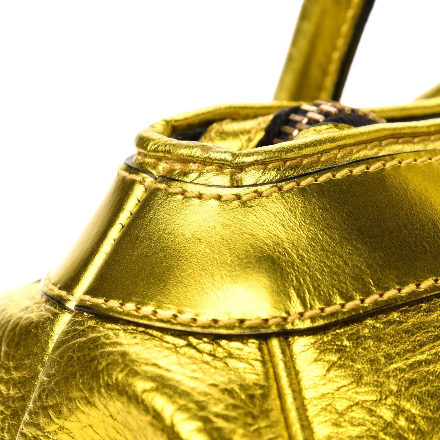 Burberry Prorsum Metallic Calfskin Medium Blaze Satchel Gold 12 of 15