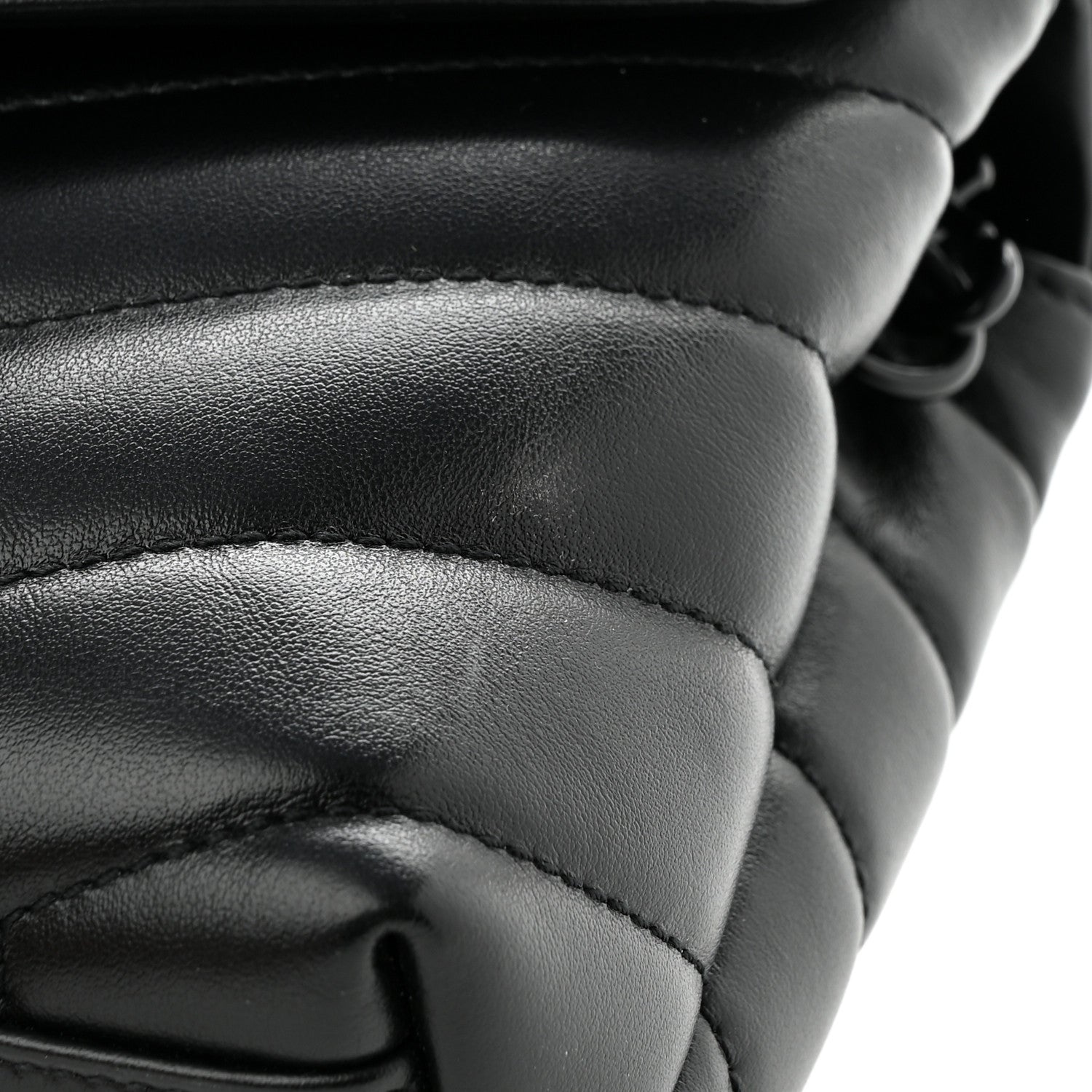Saint Laurent Calfskin Y Quilted Monogram Monochrome Toy Loulou Crossbody Bag Black 12 of 12