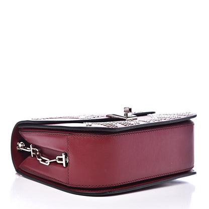 Valentino Garavani Vitello Loveblade Embellished Chain Flap Bag Rubino 4 of 10