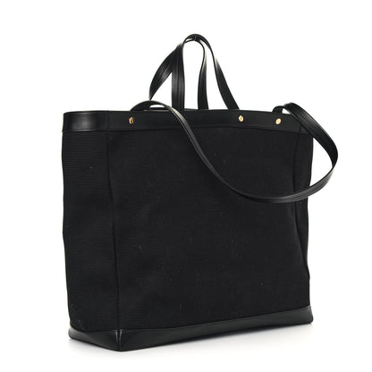 Tom Ford Canvas Calfskin Logo Tote Black 3 of 11