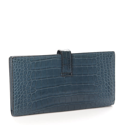 Hermes Matte Alligator Bearn Wallet Colvert 3 of 9