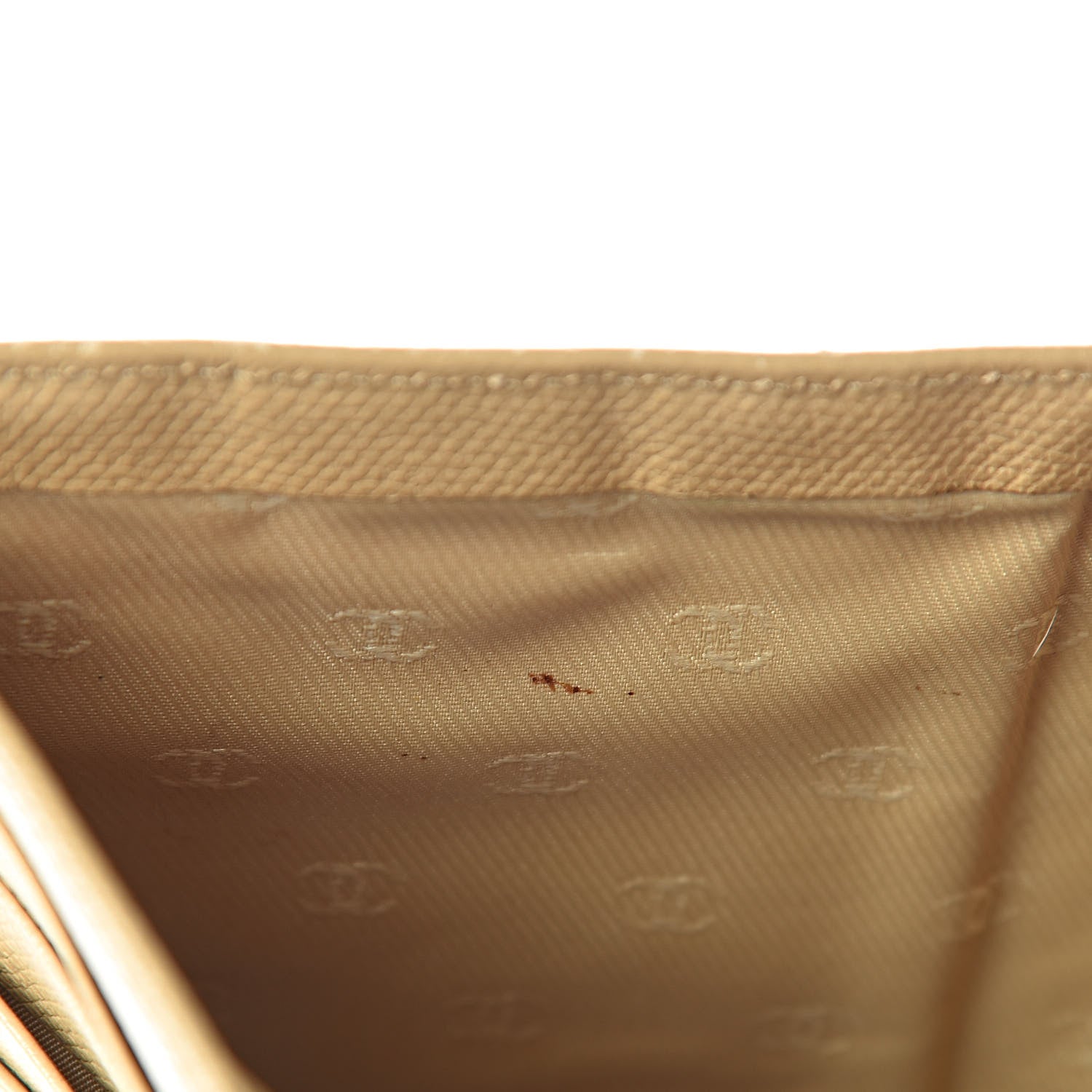 Chanel Grained Calfskin CC Button Yen Wallet Beige 11 of 20