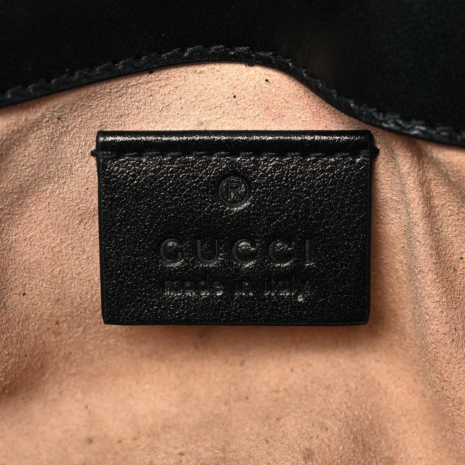 Gucci Calfskin Matelasse Super Mini GG Marmont Shoulder Bag Black 6 of 8