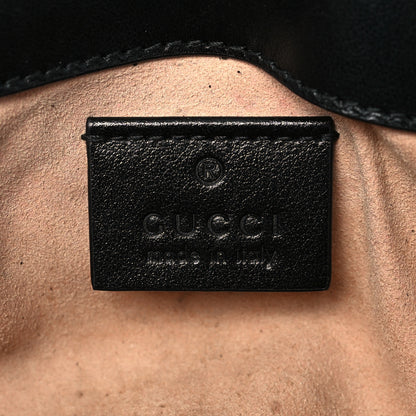 Gucci Calfskin Matelasse Super Mini GG Marmont Shoulder Bag Black 6 of 8