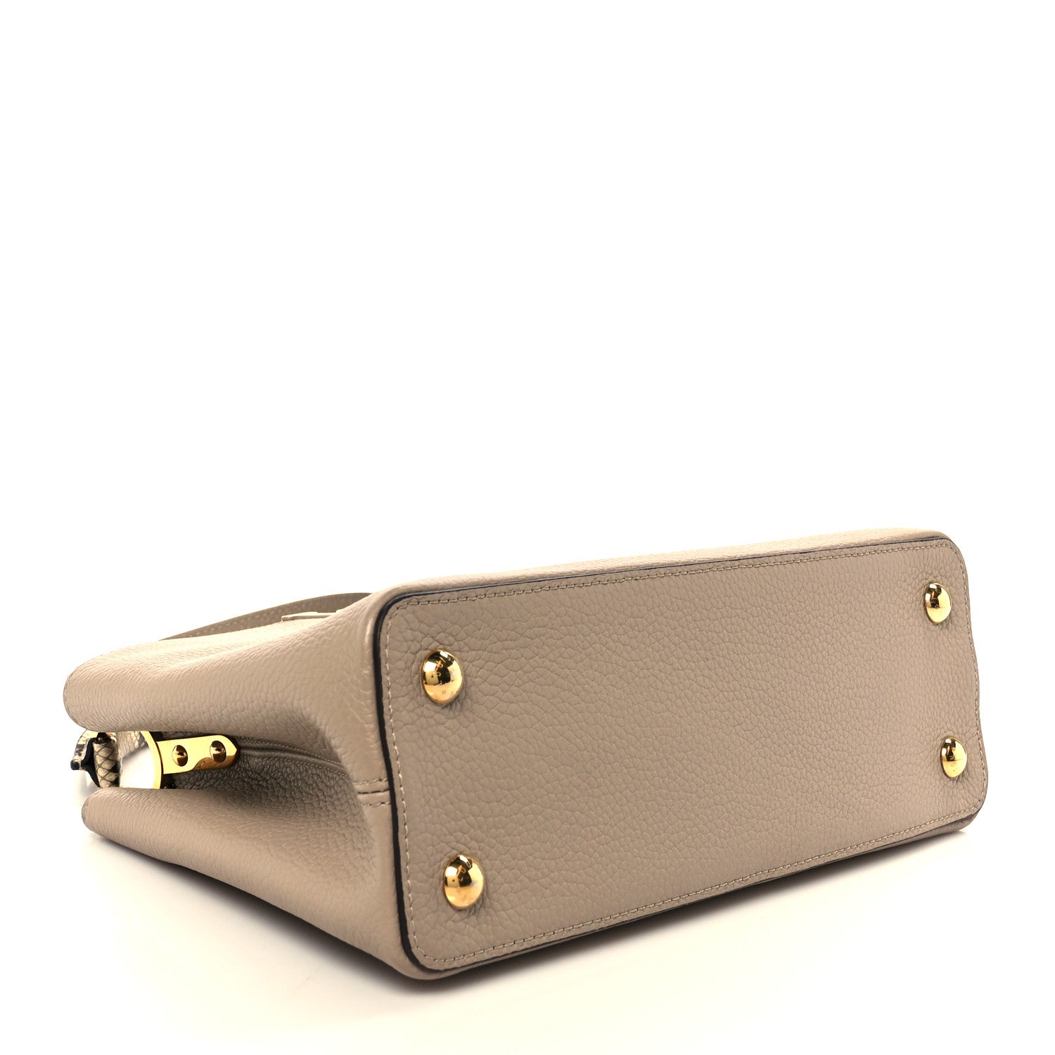 Louis Vuitton Taurillon Snakeskin Capucines PM Galet 4 of 9