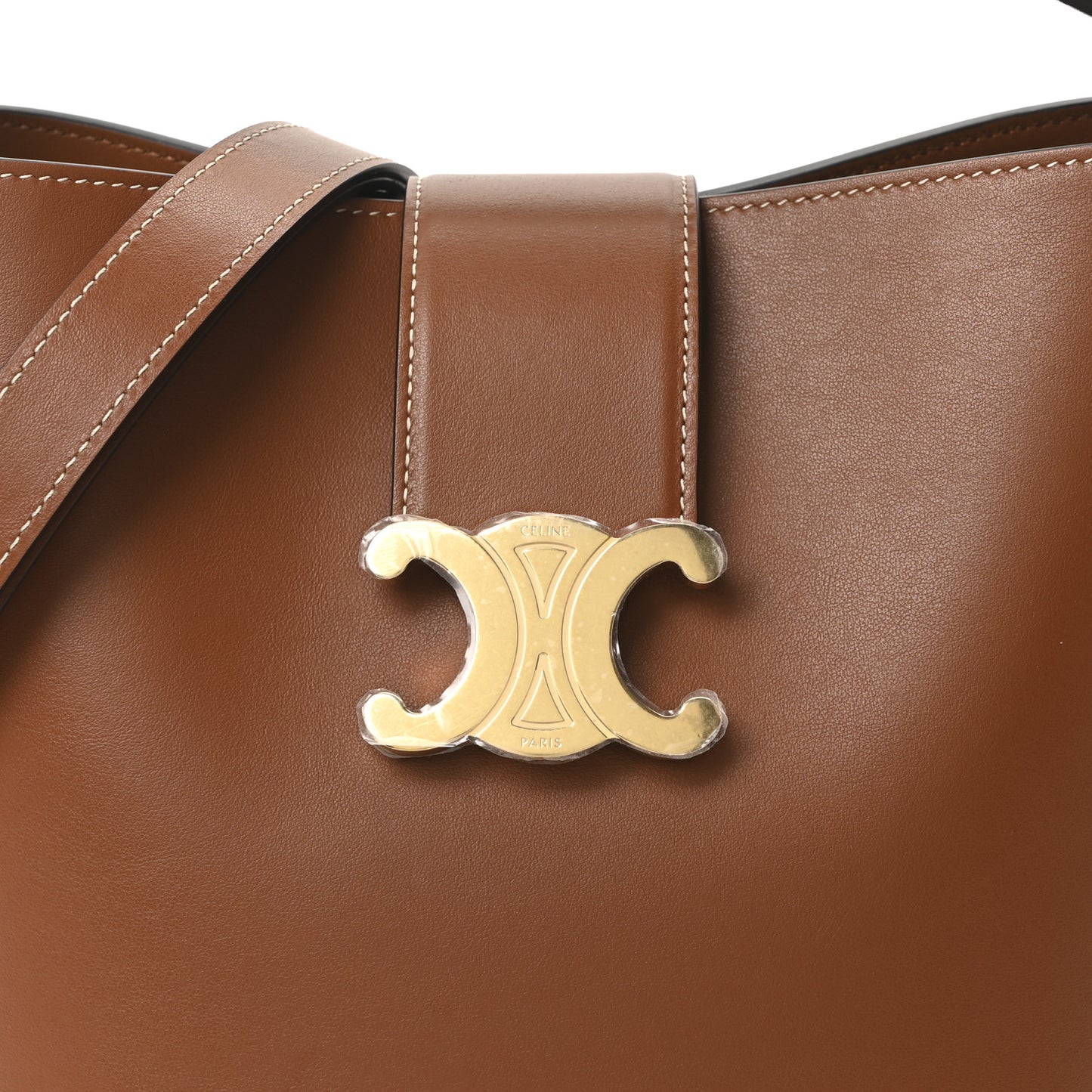 Smooth Calfskin Triomphe Medium Louise Bag Tan