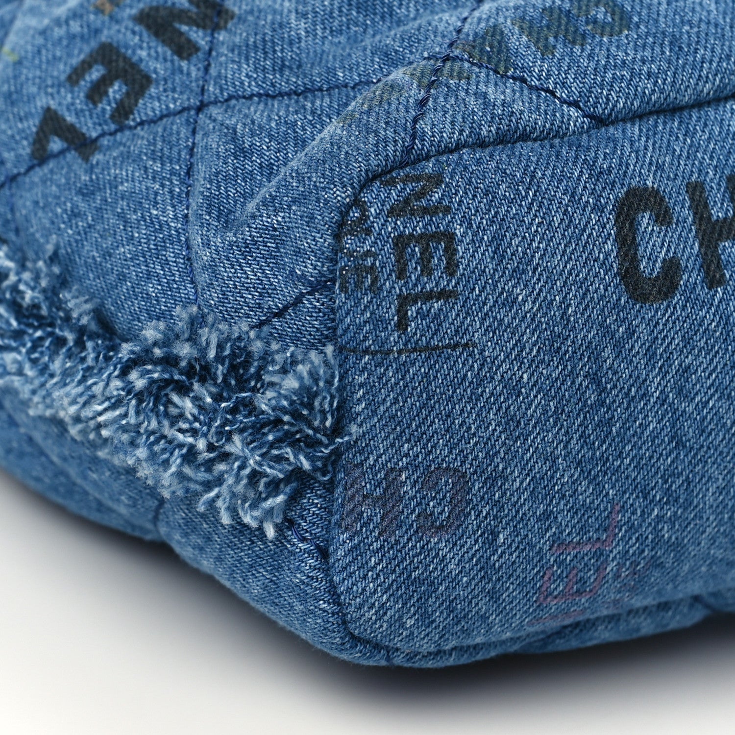 Chanel Denim Quilted Small Mood Bucket With Chain Blue Multicolor 8 of 10