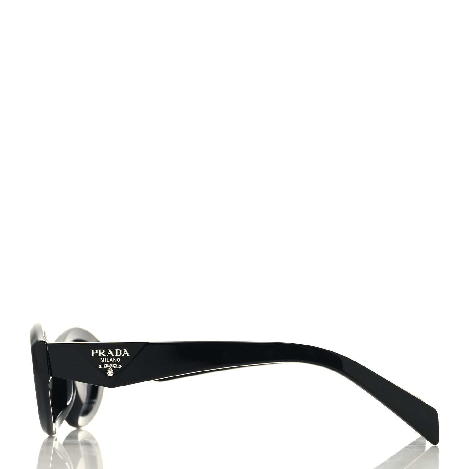 Prada Acetate Oval Sunglasses SPR 26Z Black 3 of 7