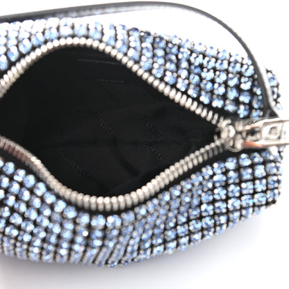 Alexander Wang Mesh Crystal Rhinestone Mini Heiress Pouch Blue Silver 5 of 9