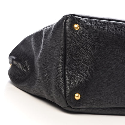 Prada Vitello Daino Tote Black 10 of 12
