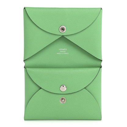 Hermes Epsom Calvi Duo Card Case Vert Comics 5 of 7