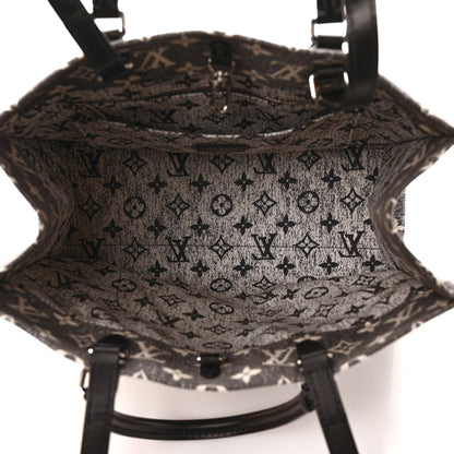 Louis Vuitton Monogram Jacquard Denim Onthego MM Gray 5 of 9
