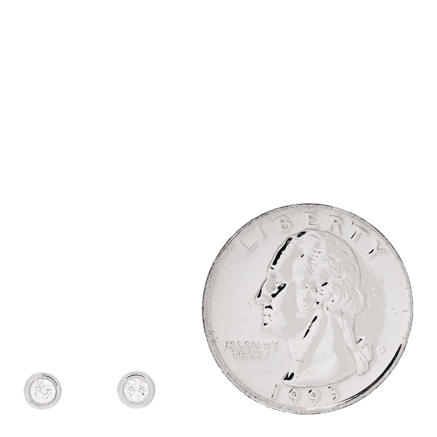 Tiffany Platinum Diamond .20ctw Elsa Peretti Diamonds By The Yard Earrings 2 of 4