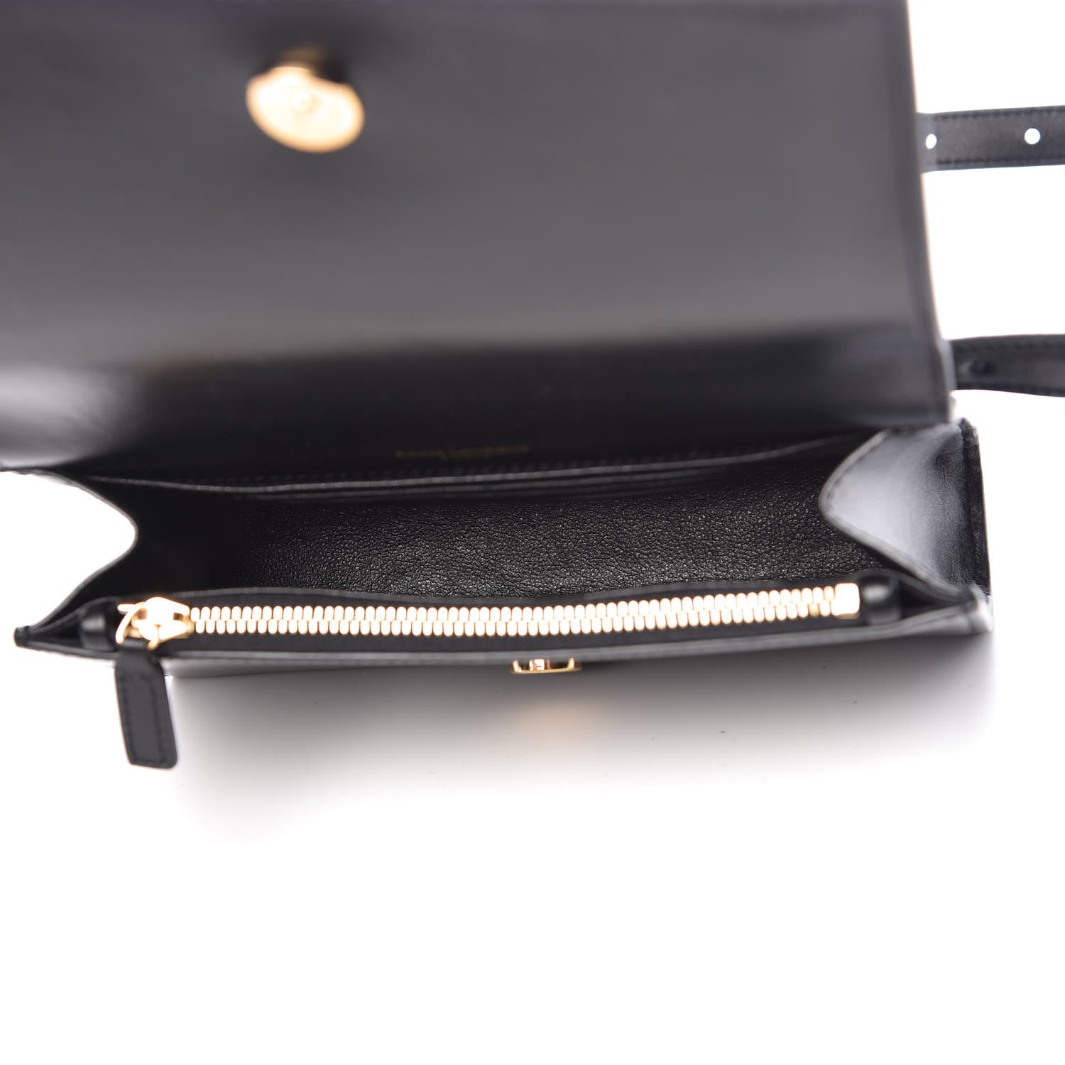 Saint Laurent Smooth Calfskin Monogram Kate Belt Bag Black 5 of 9