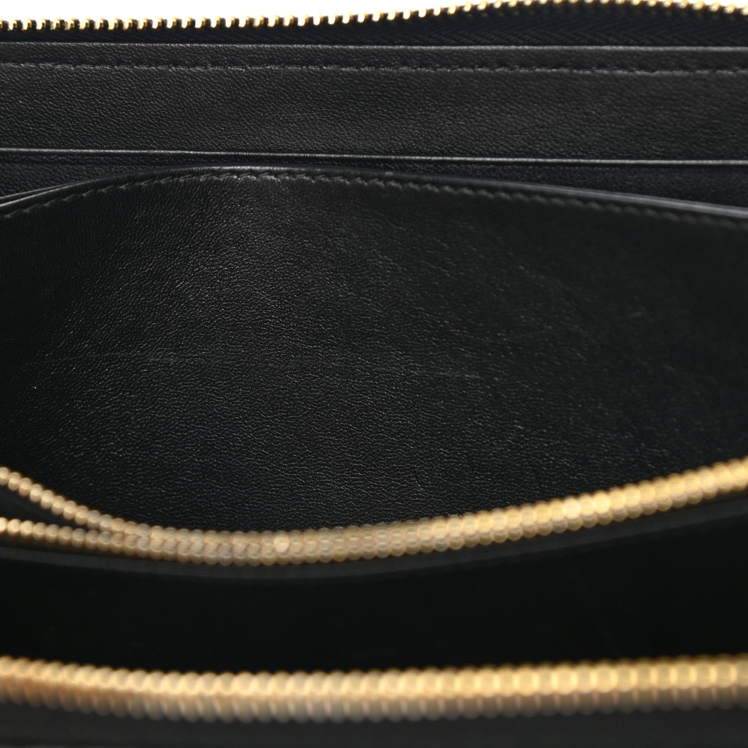 Prada Nappa Impunture Zip Around Wallet Black 9 of 13