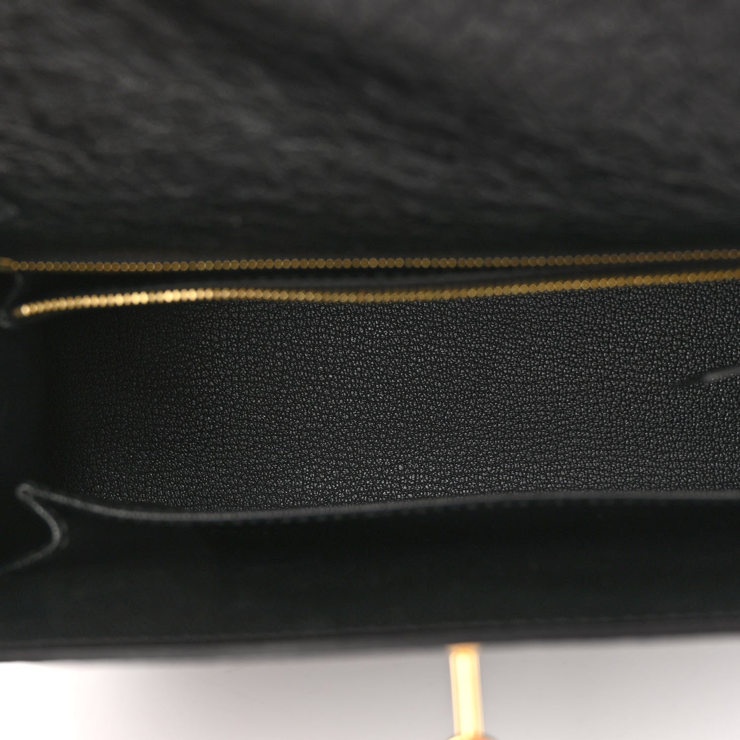 Hermes Ostrich Kelly Sellier 25 Black 5 of 10