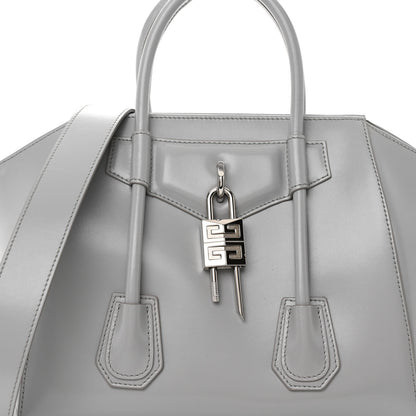 Givenchy Box Calfskin Small Lock Antigona Shoulder Bag Cloud Grey 7 of 9