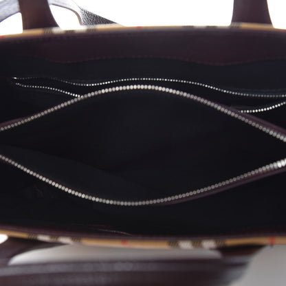 Burberry Goatskin Vintage Check Medium Banner Tote Deep Claret 7 of 12