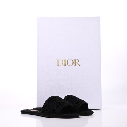 Christian Dior Velvet Cannage Chez Moi Sandal 36 Black 9 of 9