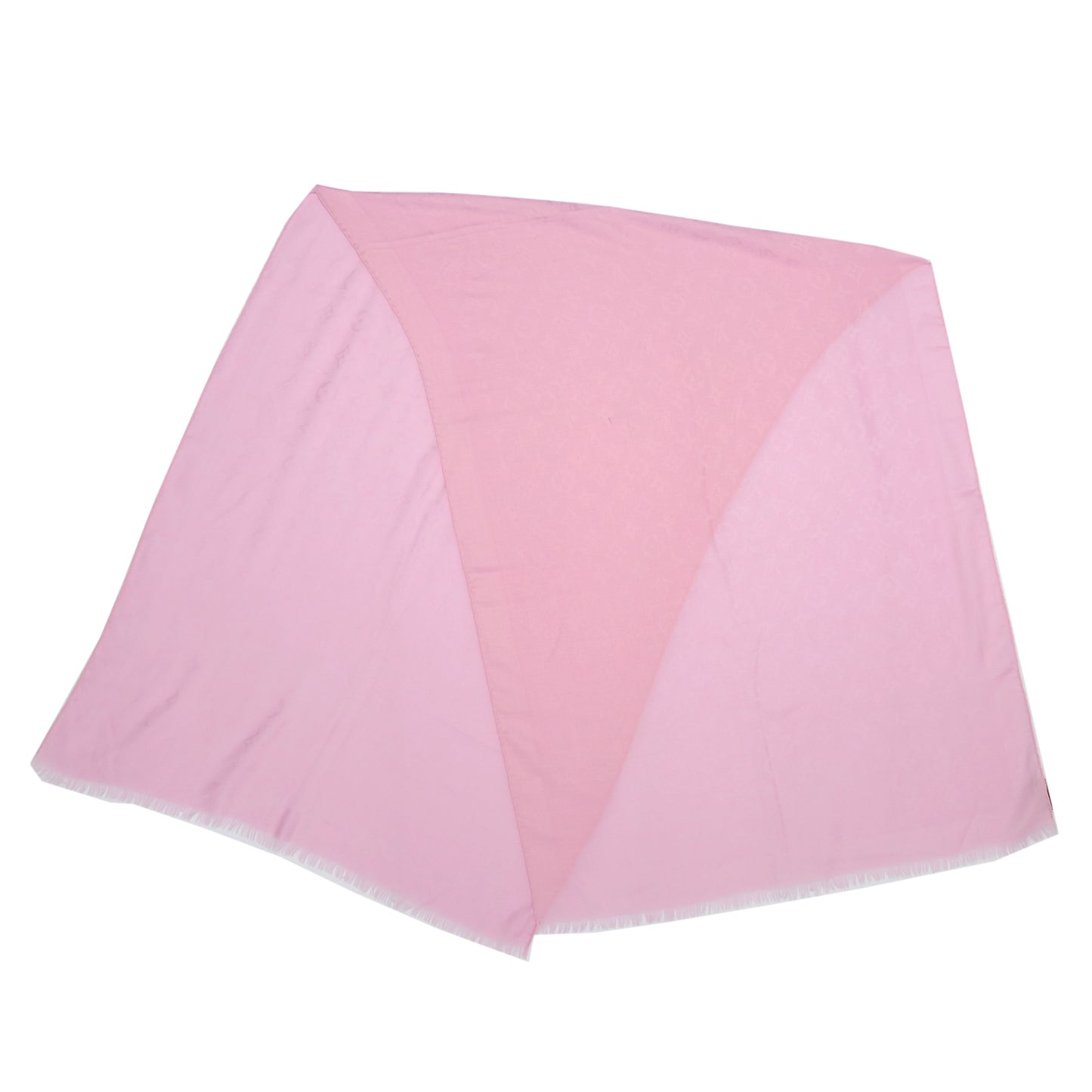 Cashmere Wool Silk Monogram Shawl Pink