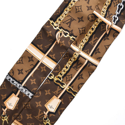 Louis Vuitton Silk Monogram Confidential Bandeau Brown 2 of 4