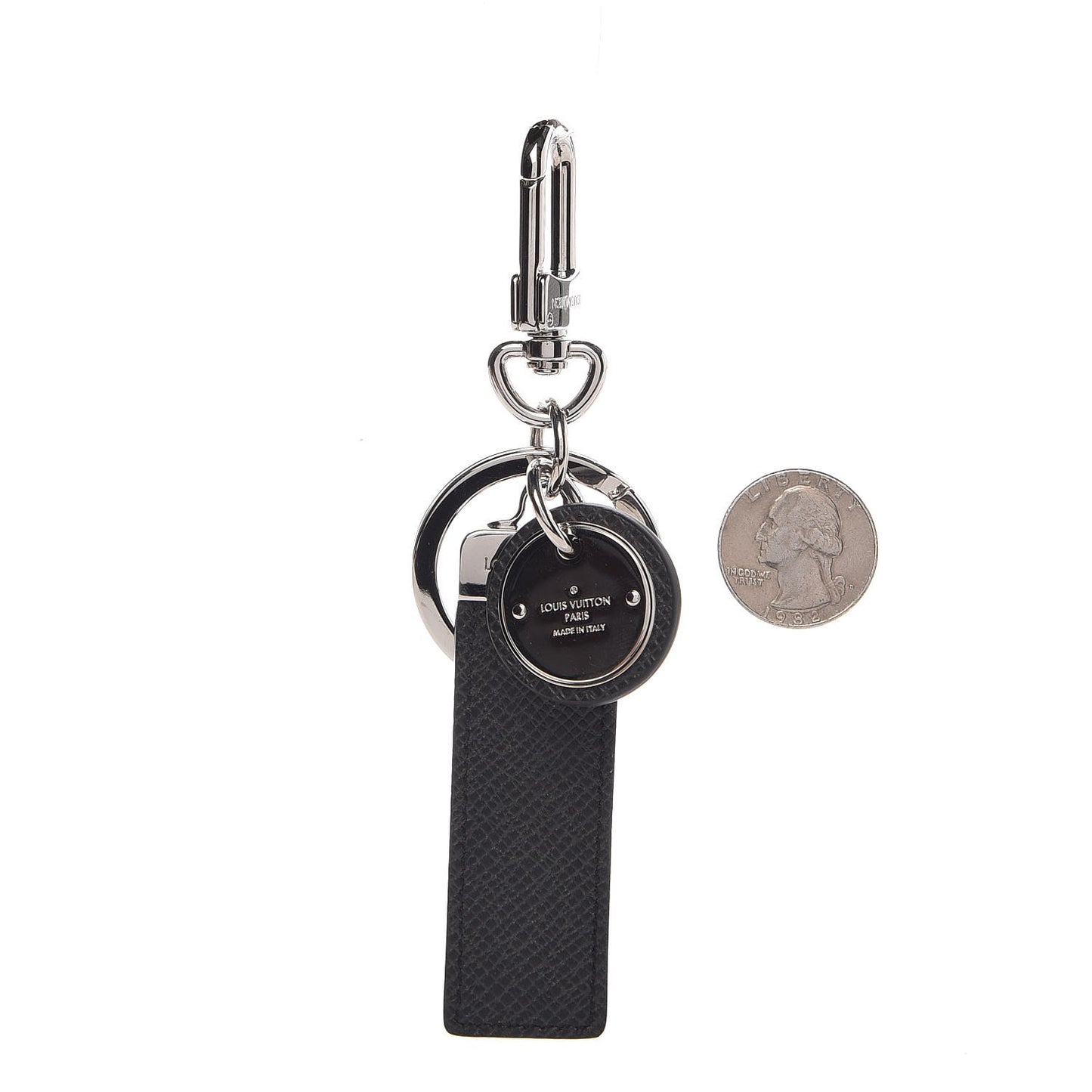 Taiga Calfskin LV Club Key Holder Ardoise