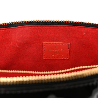 Louis Vuitton Patent Embossed Monogram Lambskin Coussin MM Black Red 10 of 10