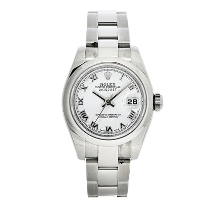 Rolex Stainless Steel 26mm Oyster Perpetual Datejust Watch White Roman 1 of 10