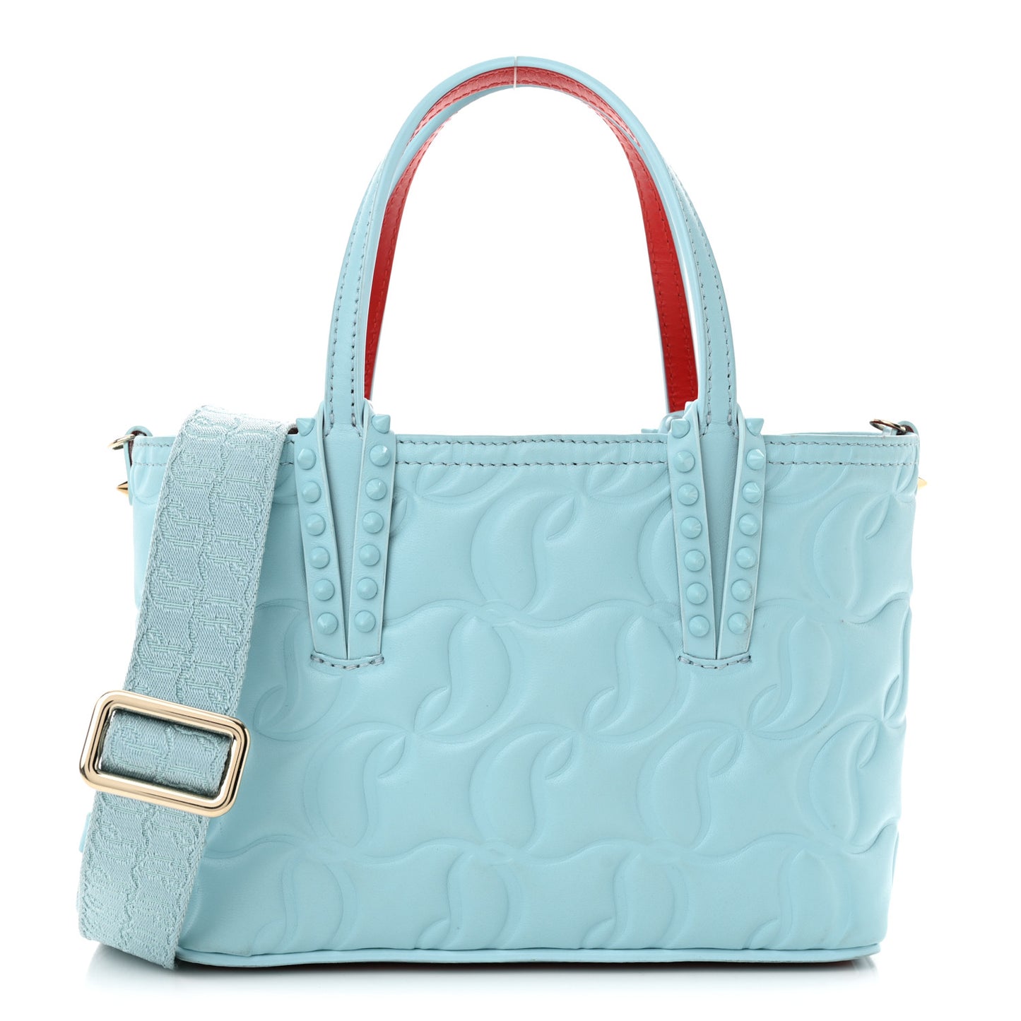 Nappa Embossed Mini East West Cabata Tote Mineral