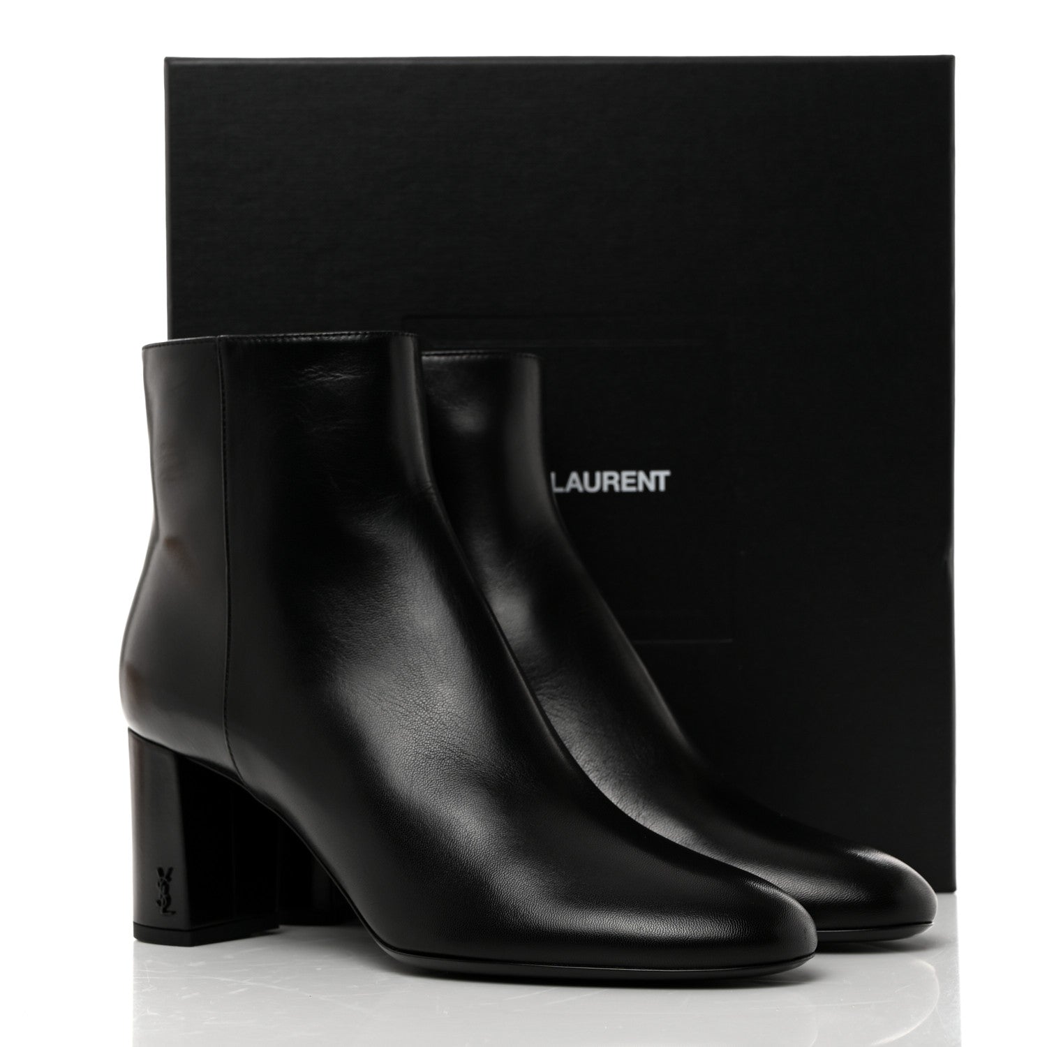 Saint Laurent Nappa Vendome Loulou Ankle Zip Boots 39.5 Black 9 of 9