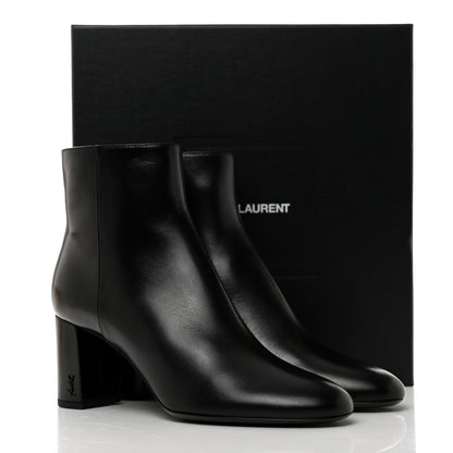Saint Laurent Nappa Vendome Loulou Ankle Zip Boots 39.5 Black 9 of 9