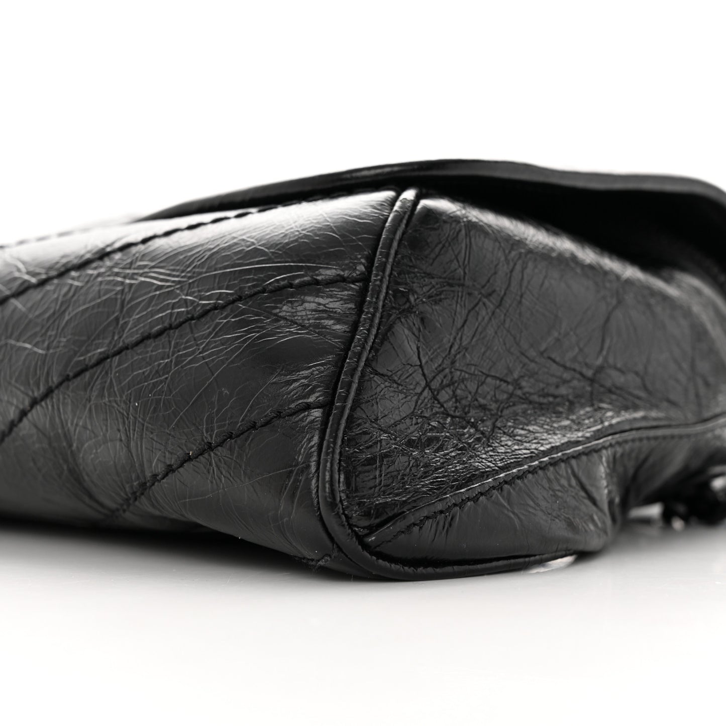 Crinkled Calfskin Matelasse Monogram Niki Body Bag Black
