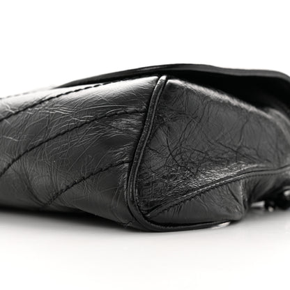 Saint Laurent Crinkled Calfskin Matelasse Monogram Niki Body Bag Black 9 of 11
