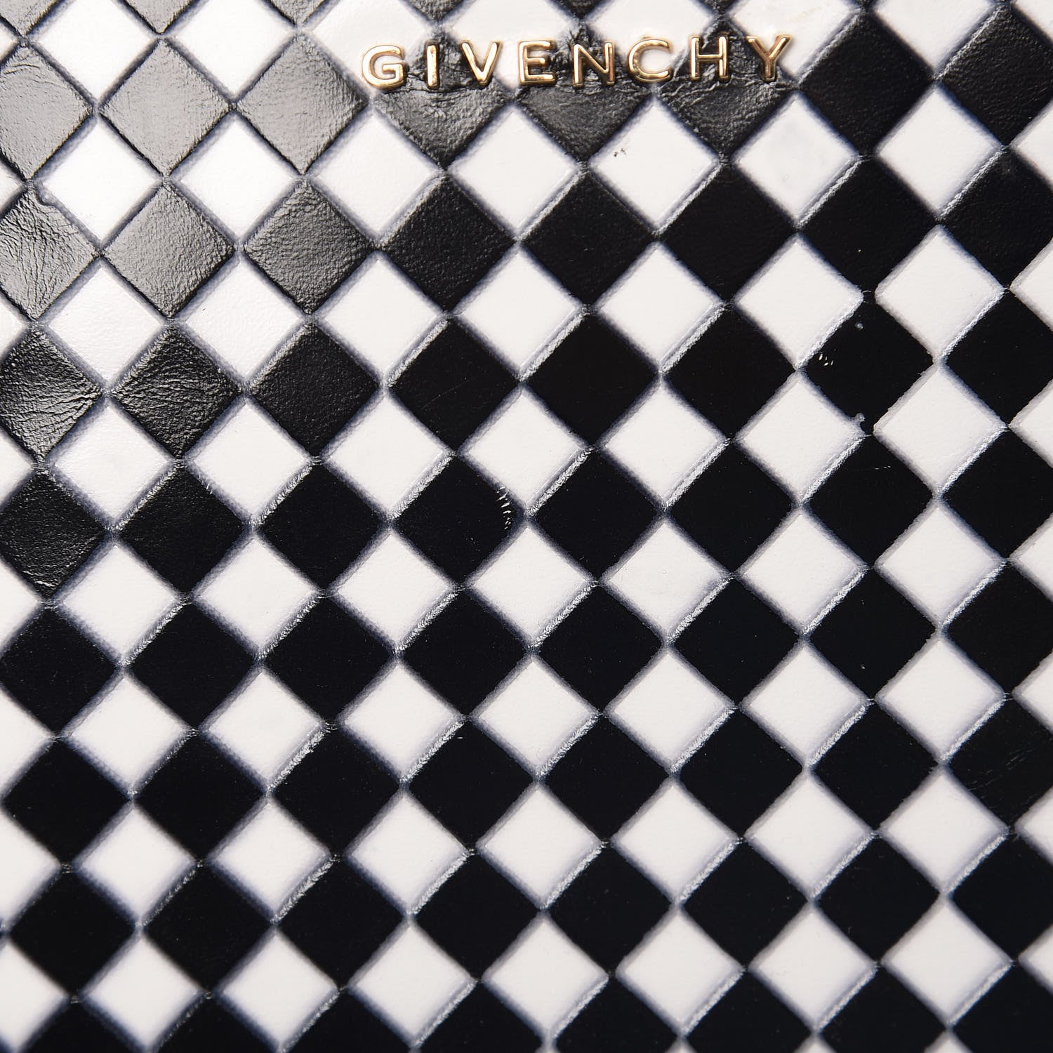 Givenchy Lambskin Medium Zip Pouch Black White 10 of 10