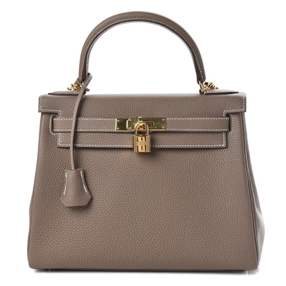 Hermes Togo Kelly Retourne 28 Etoupe 1 of 41