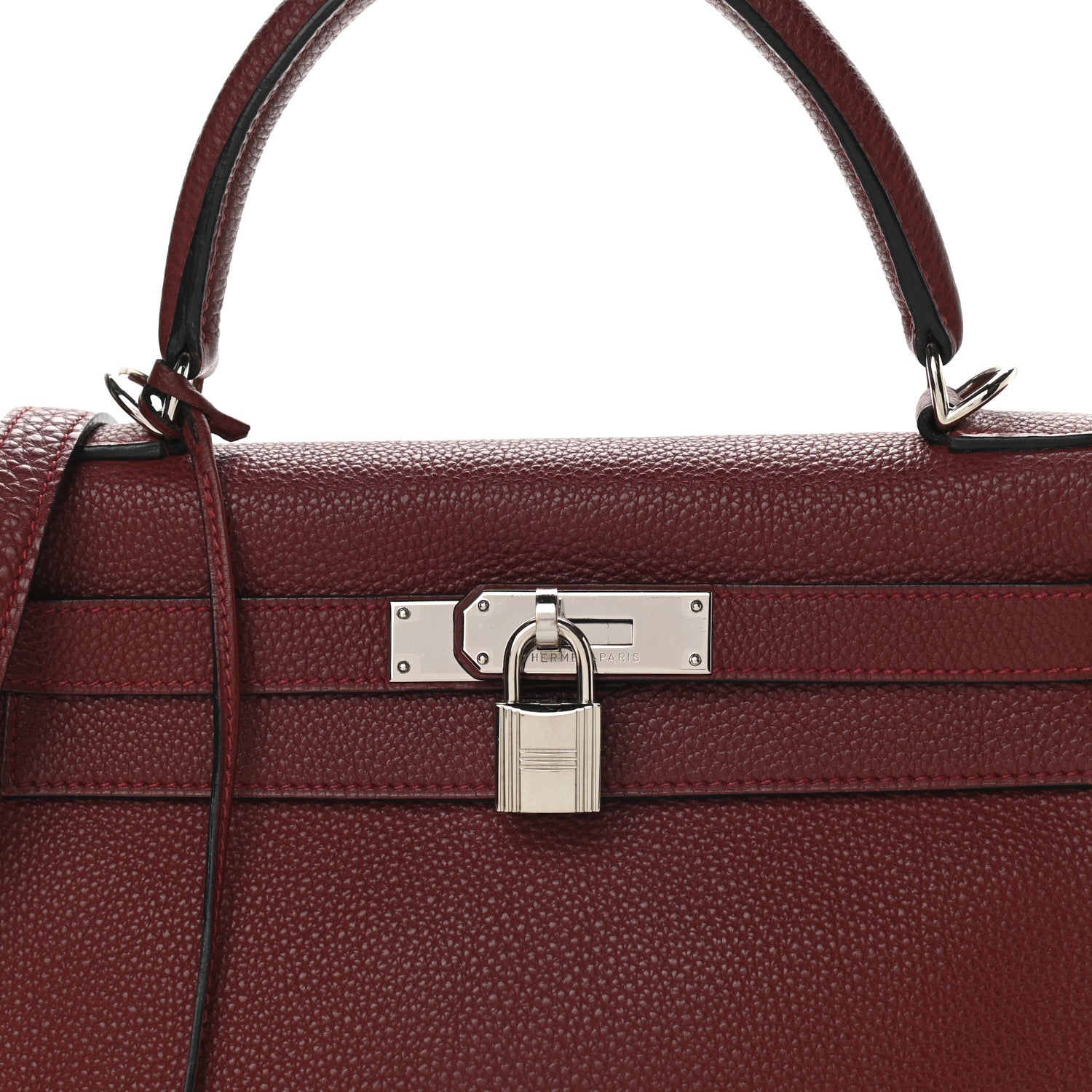 Hermes Togo Kelly Retourne 28 Rouge H 10 of 15
