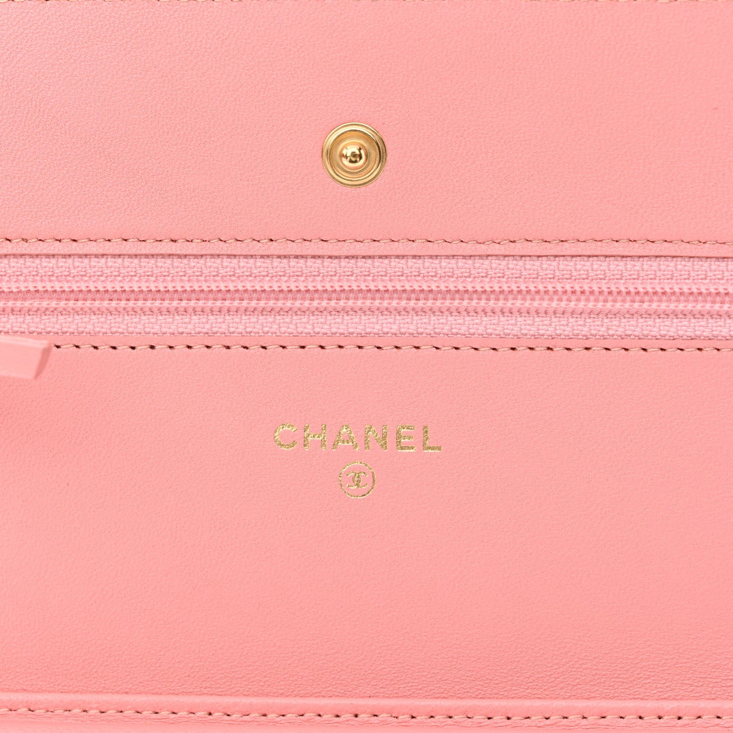 Chanel Lambskin Quilted Wallet On Chain WOC Pink 5 of 11