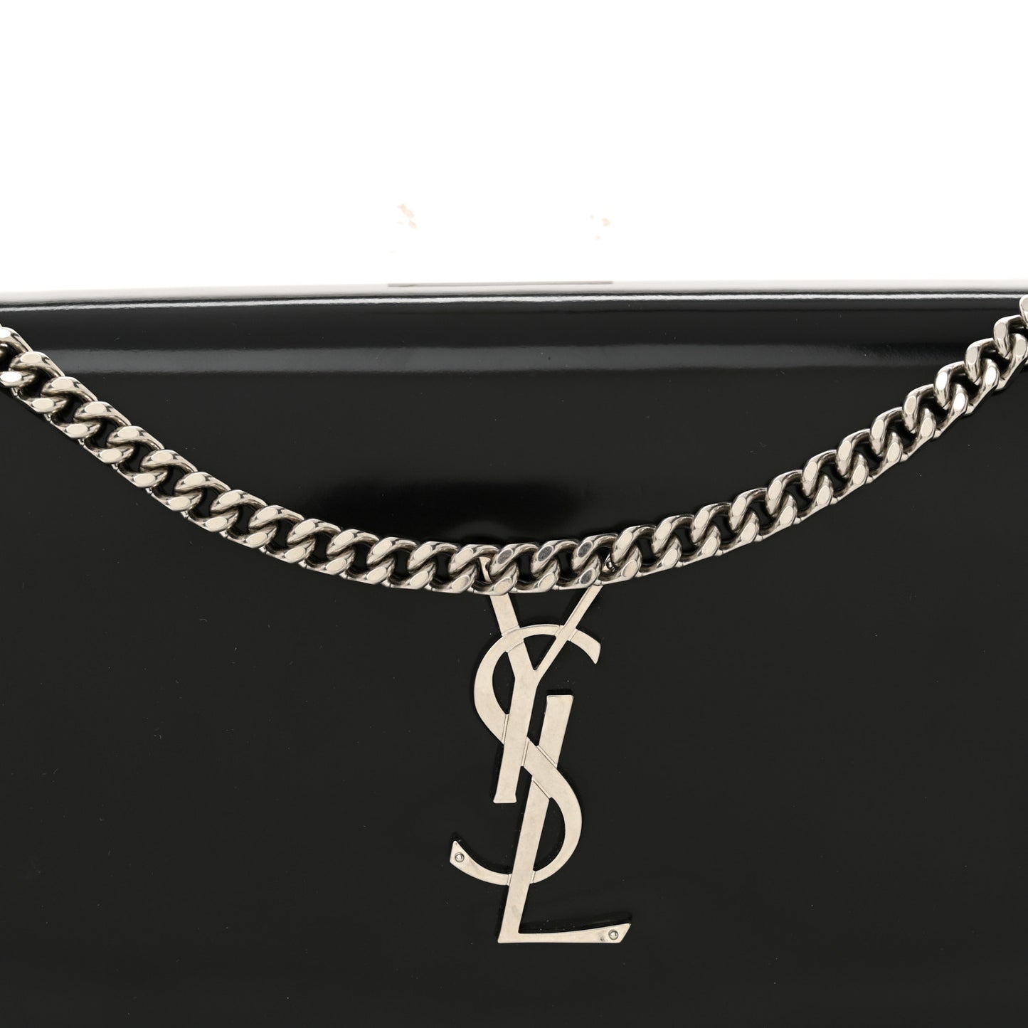 Glazed Calfskin Cassandre Wallet On Chain WOC Black