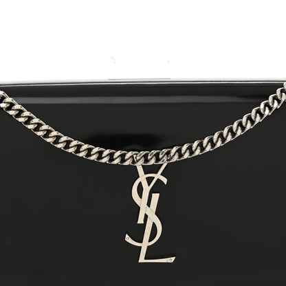 Saint Laurent Glazed Calfskin Cassandre Wallet On Chain WOC Black 8 of 11
