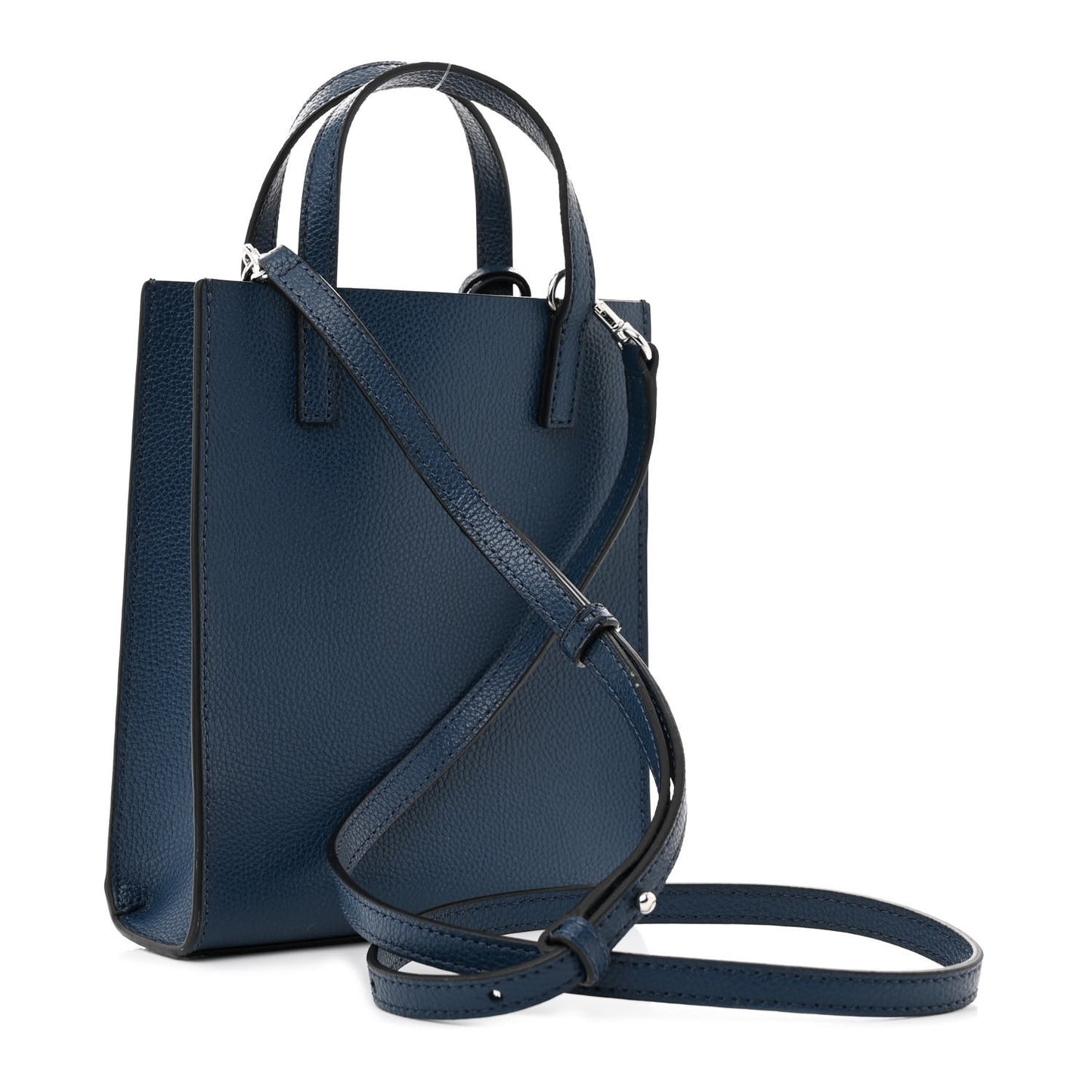 Calfskin Micro Mini Grind Tote Bag Azure Blue