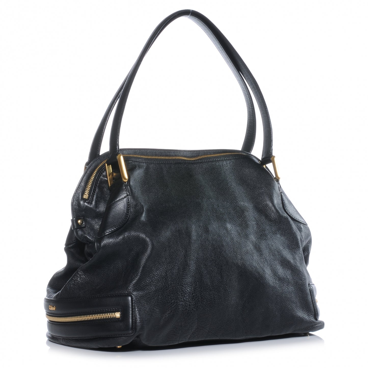 Leather Cary Shoulder Bag Black