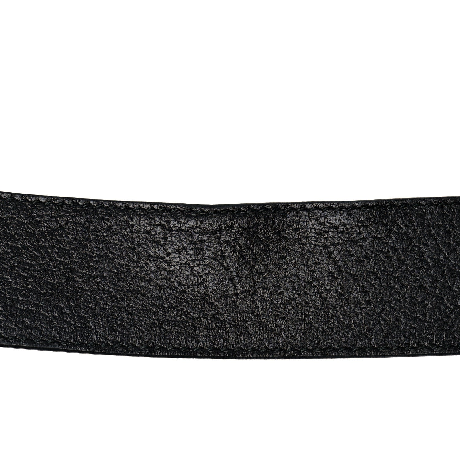 Gucci Textured Dollar Calfskin Nickel Double G 40mm Belt 70 28 Black 6 of 6
