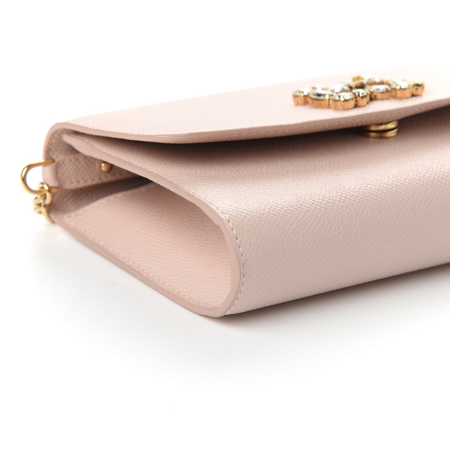 Dauphine Crystal Wallet On Chain Light Pink