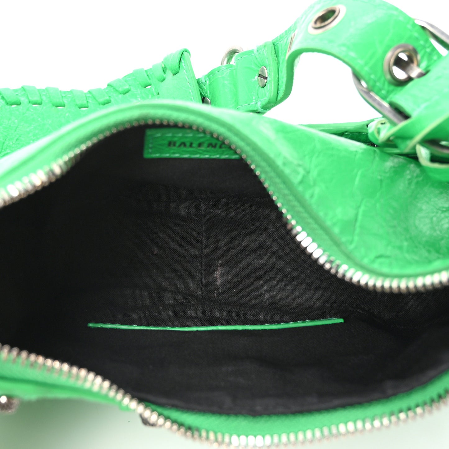 Agneau Arena Le Cagole Shoulder Bag XS Vivid Green