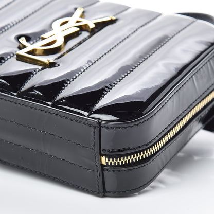 Saint Laurent Patent Matelasse Vicky Monogram Belt Bag Black 6 of 10