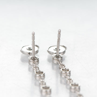 Tiffany Platinum Elsa Peretti Diamonds by the Yard Drop Earrings 7 of 8